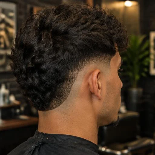 Cabelo ondulado com disfarçado lateral — foto ilustrativa